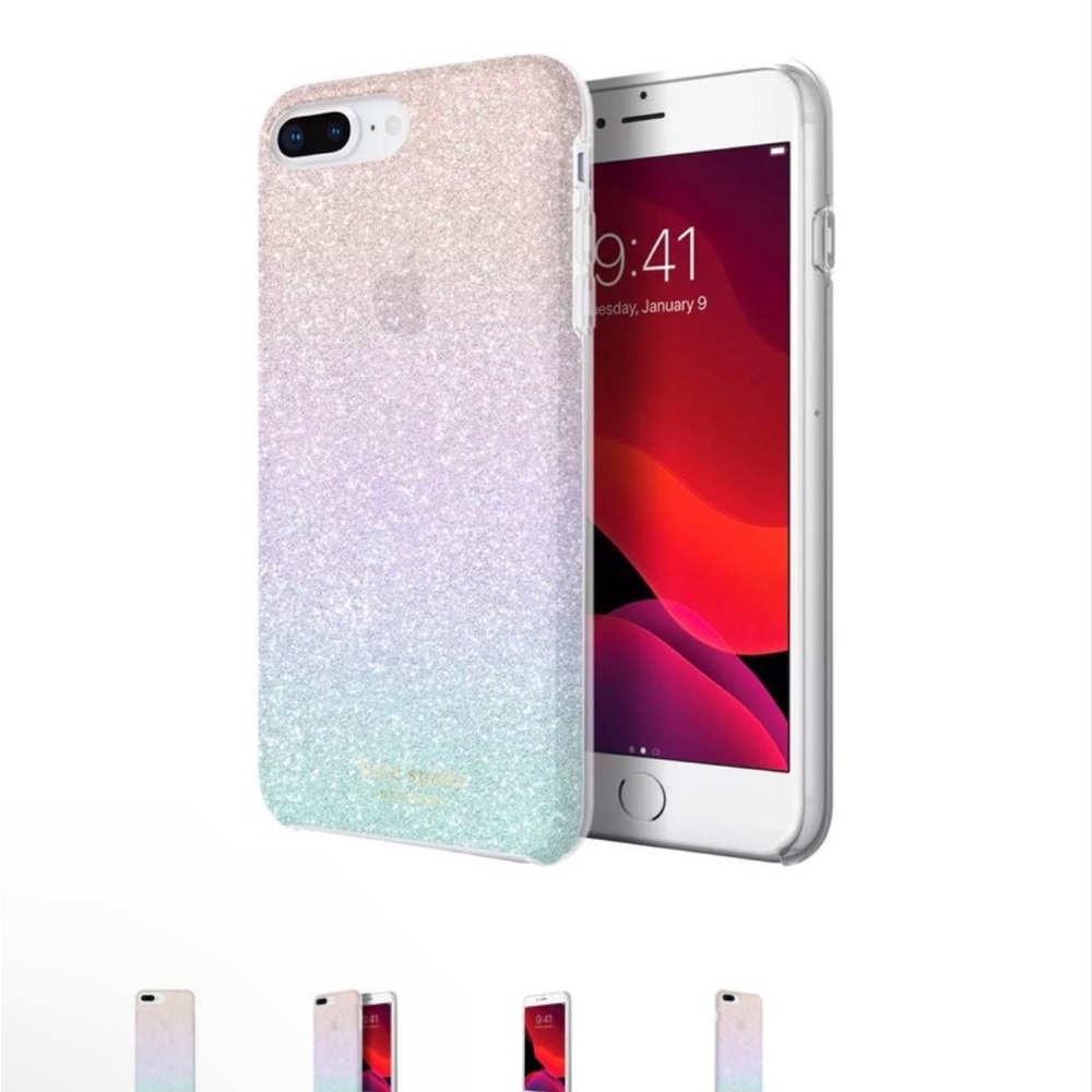NIB KATE SPADE "Ombre Glitter" Hardshell Case for Apple iPhone 8/ 7/ 6s/ 6 NEW!!